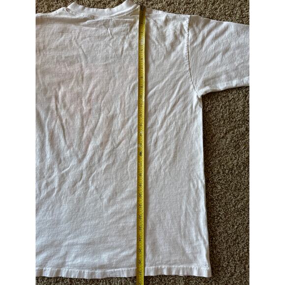 VTG Ciro Art Neon New York City USA Made Single Stitched L White Universitees - Picture 6 of 6
